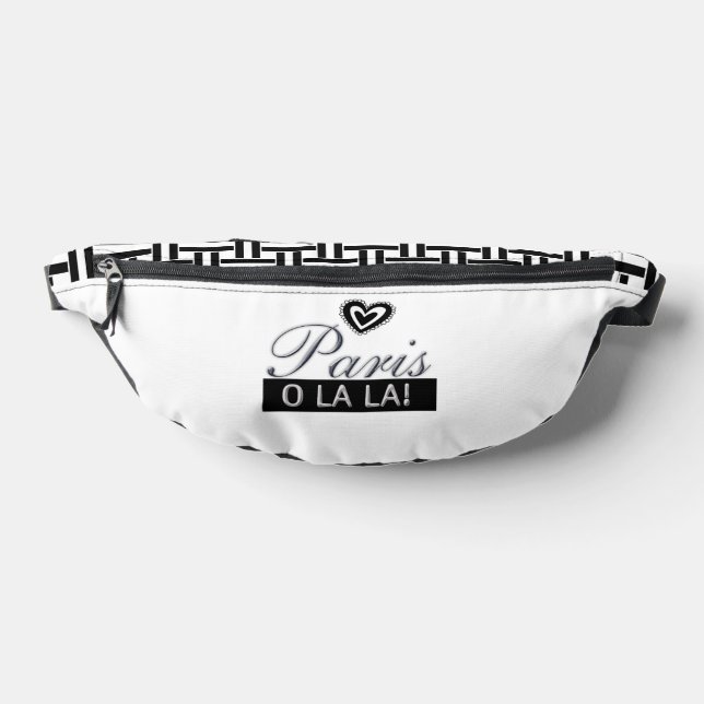 Print Cut Sew Bag Paris FranceBlack & White Stripe (Lay Down)