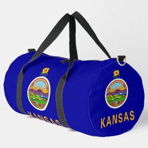 Print Cut Sew Bag with flag of Kansas, USA