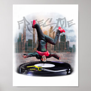 Print freestyle breakdancer