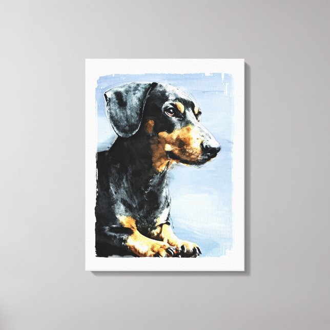 Print from painting of a Dachshund (Front)