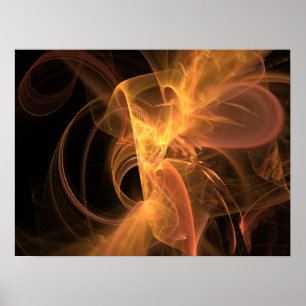 Print: Golden Swirl Poster
