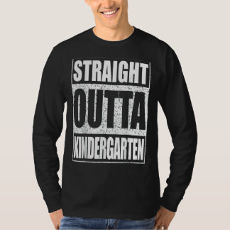 Print Graduation Senior 2022 Straight Outta Kinder T-Shirt