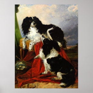 Print: King Charles Spaniels - Richard Ansdell Poster
