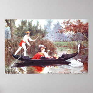 Print - Marie Corelli in her Gondola