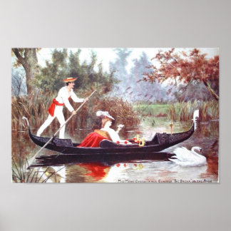 Print - Marie Corelli in her Gondola