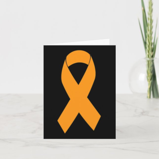 Print Multiple Sclerosis Ms Orange Ribbon  Card (Front)