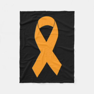 Print Multiple Sclerosis Ms Orange Ribbon Fleece Blanket