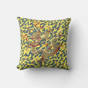 Print of Ancient Chinese Dragon Cushion