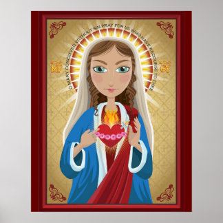 Print of Blessed Mother Icon by artist Tim Read
