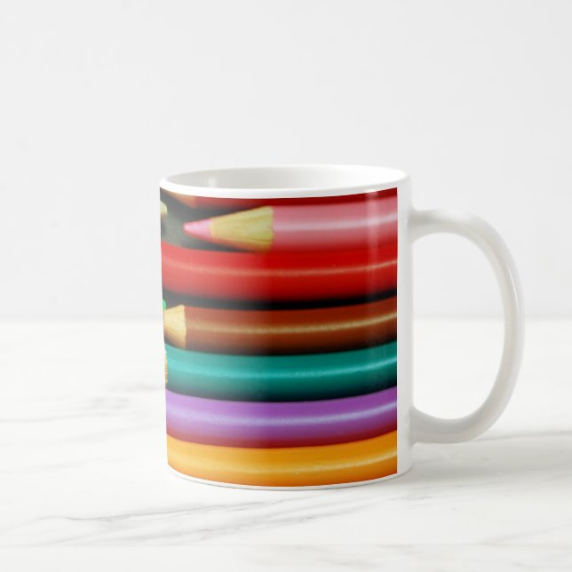 Print of Colourful pencils Coffee Mug (Right)