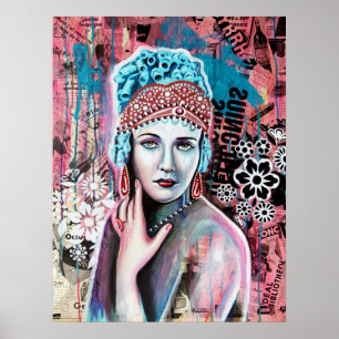 Print of Cristal Queen, artwork by Claire Pinatel