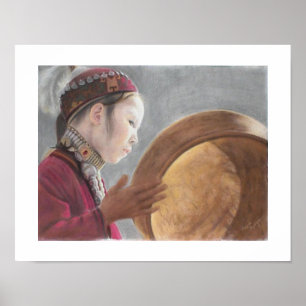 Print of my Pastel of Afghani Girl