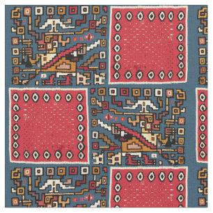 Print of Pre-Columbian Peruvian Moche Pattern Fabric