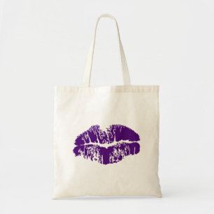 Print Of Purple Lips Tote Bag
