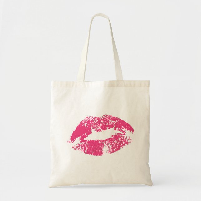 Print Of Red Lips Tote Bag (Front)