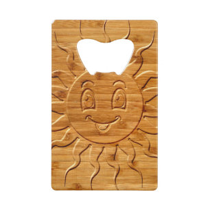 Print Of Smiling Sun Face Carved In Wood