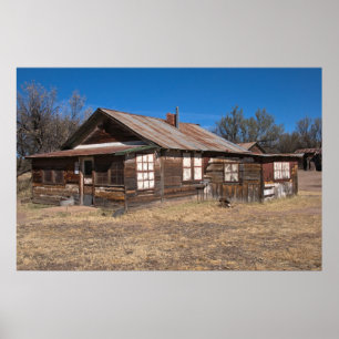 Print: Old Wood House Poster