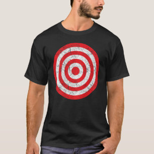 Print on Back Vintage Bullseye Target Bulls Eye P T-Shirt