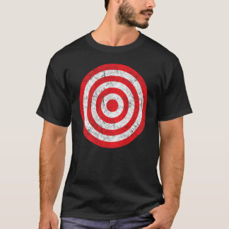 Print on Back Vintage Bullseye Target Bulls Eye P T-Shirt