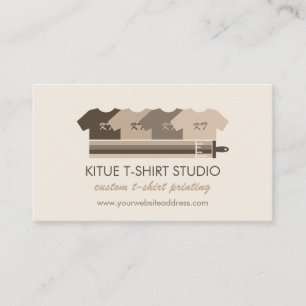 Print on demand Brown Beige Shirt Boutique Business Card