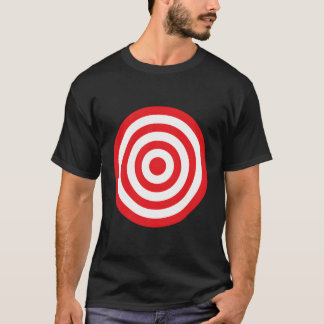 Print On Front Back Bullseye Target Bulls Eye Red  T-Shirt