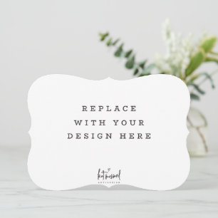 PRINT ORDER 7 x 5 inch card Dicut Bracket edge