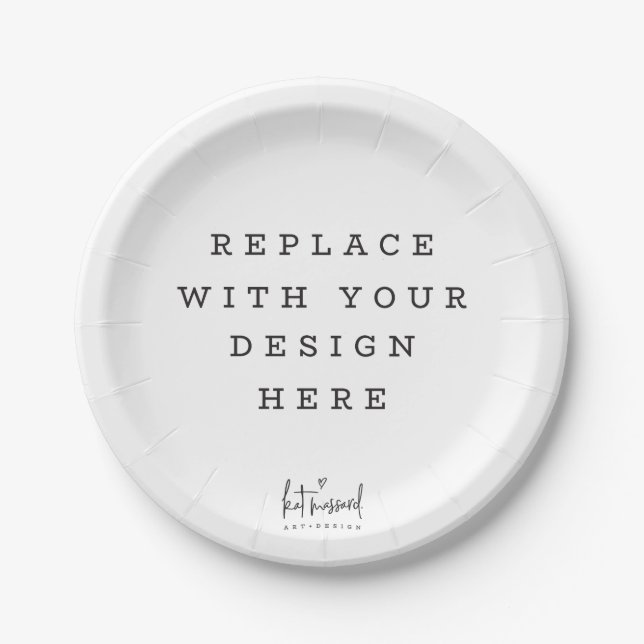 PRINT ORDER personalised custom event table Paper Plate (Front)