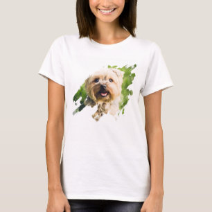 Print Own Custom Photo Brush Stroke Vert. Picture T-Shirt