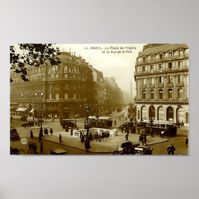 Print - Paris, Place de l'Opera (Front)