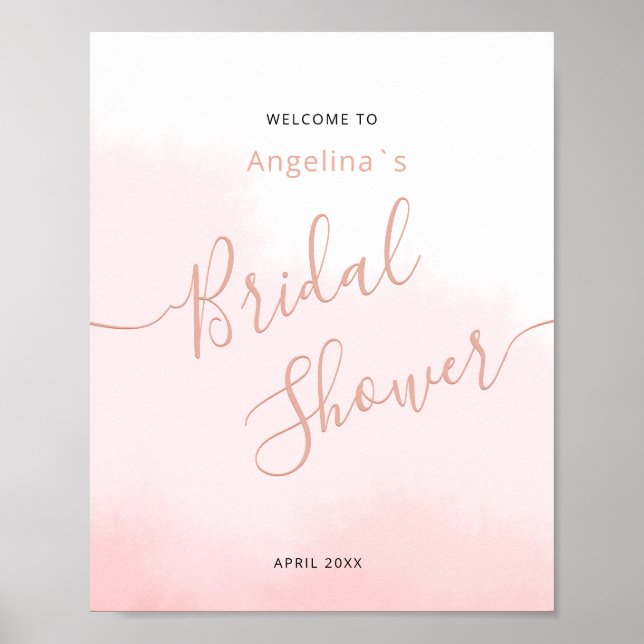 Print, Poster Paper WELCOME TO the bridal shower. (Front)