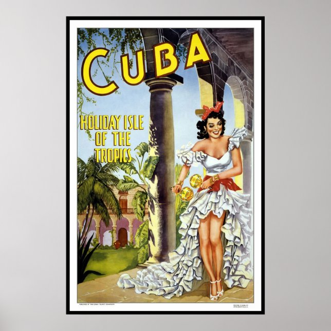 Print Retro Vintage Image Travel Cuba (Front)