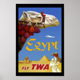 Print Retro Vintage Image Travel Egypt