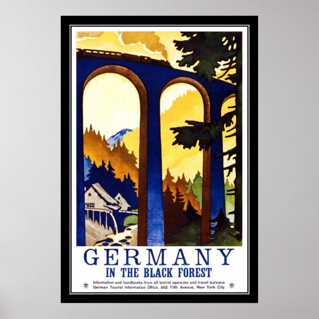 Print Retro Vintage Image Travel Germany (Front)