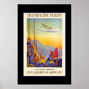 Print Retro Vintage Image Travel Pan American