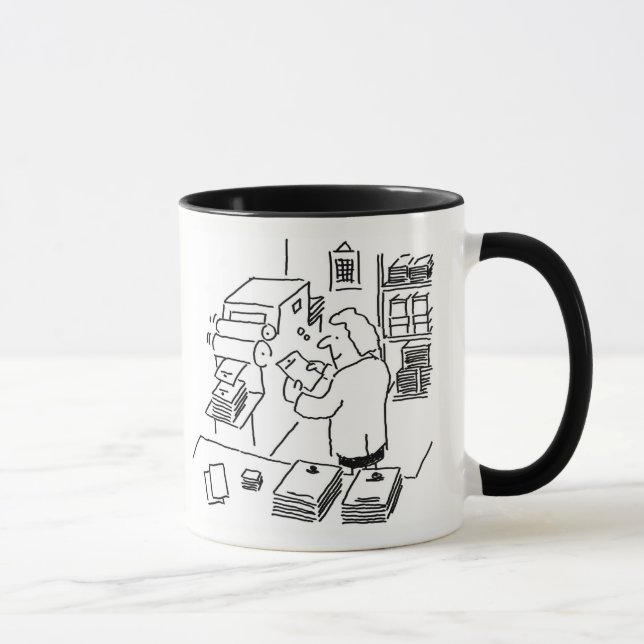 Print Shop Worker or Printer Printing Mug (Right)