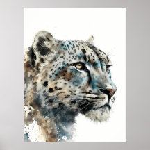 Print Snow Leopard Wall Art
