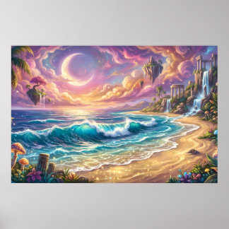 Print, Standard Semi-Gloss Magical Fantasy Ocean Poster