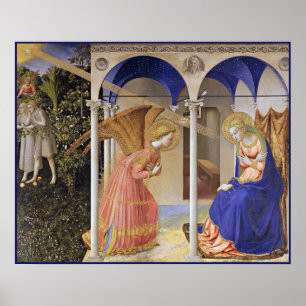 Print: The Annunciation by Fra Angelico Poster