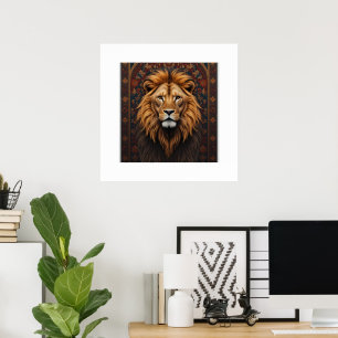 Print, Value Poster Paper (Matte) Lion Image
