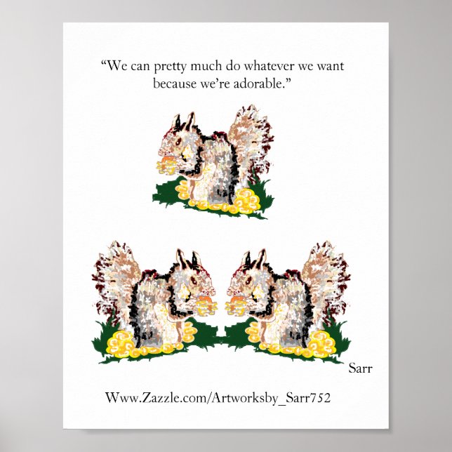 Print, Value Poster Paper (Matte) Squirrels  (Front)