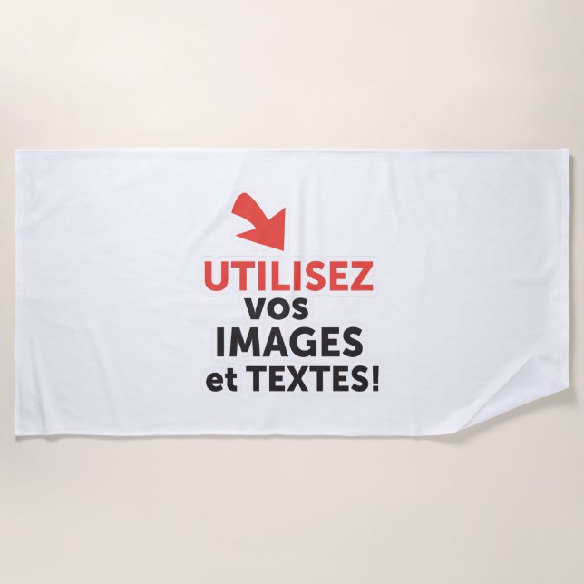 Print your designs online in 3D Beach Towel (Front)