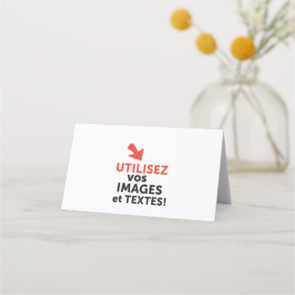 Print your designs online in French Place Card