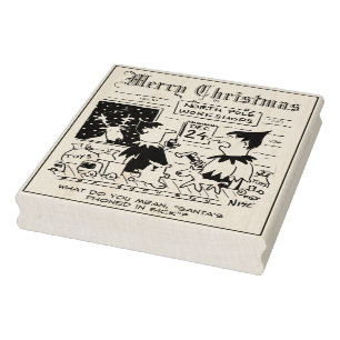 Print Your Own Christmas Cards Rubber Stamp