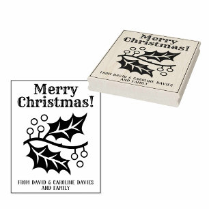 Print Your Own Christmas Cards Rubber Stamp