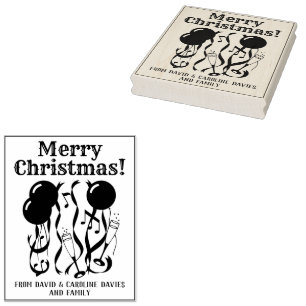 Print Your Own Christmas Cards Rubber Stamp