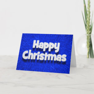 Print Your Own Silver/Blue Greetings Card