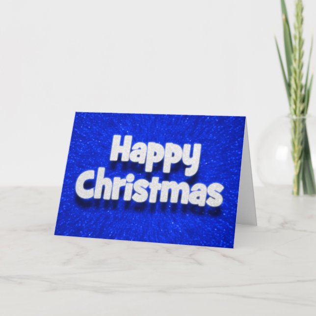 Print Your Own Silver/Blue Greetings Card (Front)