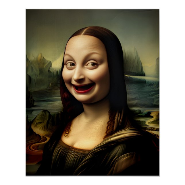 [Printable Art] Laughing Mona Lisa Poster (Front)