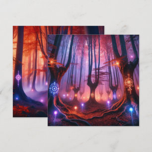 Printable Autumnal Whimsigoth Forest Scrapbook Invitation