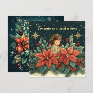 Printable Bible Verse Christmas Child Scrapbook Invitation